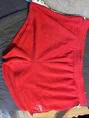 Champion Red men Athletic Shorts with Side Trim
